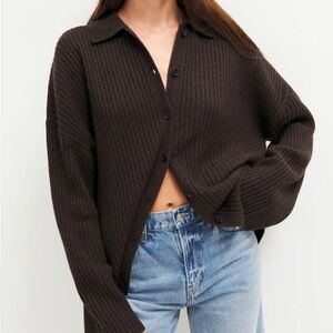 REFORMATION Ribbed Cardigan